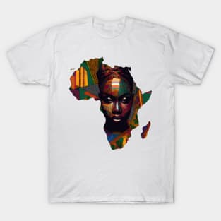 African Map Face T-Shirt